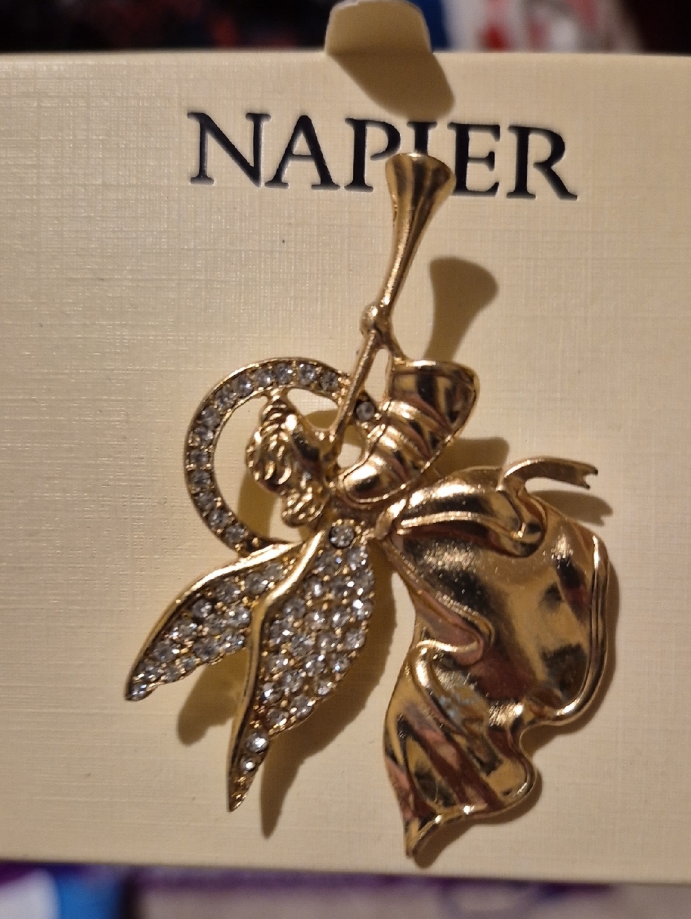 Angle Brooch With Diamond Accents